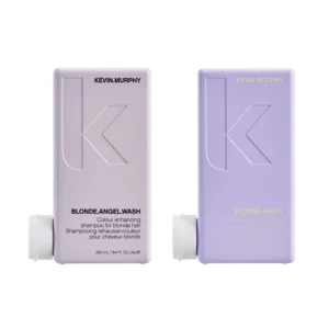 Kevin Murphy Duopack Blonde: En gaveæske til bleget hår med Wash + Rinse til kr. 299,-. Fugtgivende, farveopfriskende og fjerner gule toner for et smukt og genopfrisket look