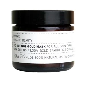 ansigtsmaske fra evolve bio-retinol gold maske med guldpartrikler