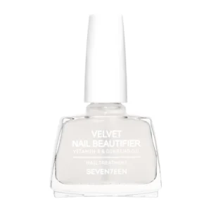 Seventeen Velvet Nail Beautifier – styrkende mat basecoat med E-vitamin og ginsengolie til sunde og glatte negle.